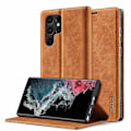 Pikkukuva 1 / 5: LC.IMEEKE Magneettinen nahkakotelo Samsung Galaxy S22 Ultra-Xin -puhelimelle Brown