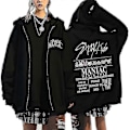 Miniatyrbillede 1 af 2: Stray Kids Hættetrøjer Skzoo Printede Jakker Skz Hættetrøjer Koreanske Kpop Koncert Jakker Stray Kids Sweatshirts Y2k Mænd Kvinder-Xin Black8 XL