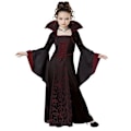 Miniatyrbillede 1 af 5: Børnepige Performance Vampyr Halloween Hexe Kostume Bourgogne-Xin wine red 150cm