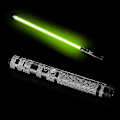 Miniatyrbilde 1 av 4: Lys Saber Laser Sverd Rgb 7 Farger Endringsbar Elektronisk Lys Sverd Lyd1stk-svart-Xin