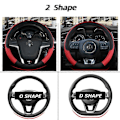 Miniatyrbilde 5 av 5: Passer for MG HS ZS EV MG3 3SW MG5 MG6 MG7 ZR EHS EZS GT 9 Farger Bil Ratthjultrekk PU Lær Anti-Skli Bildeler - Xin O shape Red