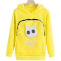 Miniatyrbillede 3 af 5: Sweatshirt Katteelskere Hættetrøje Kænguru Hund Kæledyr Pote Pullovers Kælepose Sweatshirt Lomme Dyreøre Hætte-Xin Yellow XXXL