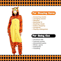 Miniatyrbild 4 av 5: Vuxen Onesie Pyjamas Djur Onesie Halloween Kostym Julpyjamas Onesie-Xin Tigger Medium