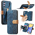 Miniatyrbillede 1 af 5: Kompatibel med Samsung Galaxy A36 5G Etui Wallet Retro Læder Telefon Cover med Håndledsrem Støttefod - xindaren Blue