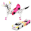 Miniatyrbild 3 av 3: Kollision skapar en magisk enhörning, omedelbar transformationsrobotleksak, magnetisk koppling automatisk transformation barns gåva - Xin Pink