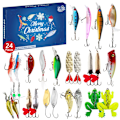 Miniatyrbild 1 av 5: 2024 Fiske-Adventskalender, Fiskeutrustning Adventskalender - Adventskalender Fiskebete | Fiske Julnedräkning Bete Set-Xin