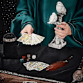 Miniatyrbillede 3 af 5: Firkantet Fløjl Duge Tarotkort Læggemåtte med Snørepose Sort Pose: 179x105x2.8mm Duge: 635x658x1mm-xindaren