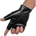 Miniatyrbillede 5 af 5: Mænds Fingerløse PU Læderhandsker Kørsels Handsker Steampunk Gothic Halvfinger - Xin
