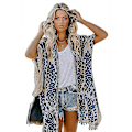Miniatyrbillede 1 af 5: Dame Strand Hawaiiansk Ferie Lang Kimono Cardigans Badedragter Cover Ups-xindaren Blue