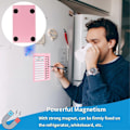 Pikkukuva 3 / 5: Lasten Kotitehtävätaulu - Minun Kotitehtävärutiini - Tyhjä Muovinen Tarkastustaulu 2 Irrotettavalla Korttipaperilla ja 4 Magneetti-Xin Pink Simplicity