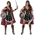 Miniatyrbillede 1 af 5: Middelalderlig romersk Xena krigerkostume til kvinder Spartan Warrior Cosplay Halloween Karnevalskostume - Xin With shield and sword M