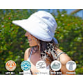 Miniatyrbilde 3 av 3: Hatter for kvinner Upf 50+ Uv Solbeskyttende Konvertibel Strandvisirhatt-Xin Grey