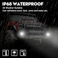 Miniatyrbillede 3 af 5: 4X LED Arbejdslampe Pods Runde Gule Spot Combo Lys Gul Tågelygte til Jeep Off Road SUV-Xin