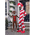 Miniatyrbillede 4 af 5: Is-Gingerbreadmandragt til Voksne, Julekagekostume-Xin M