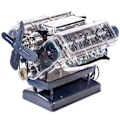 Miniatyrbillede 4 af 5: DIY Mini V8 Motor Model Kit Arbejdende Miniature Motor Sølv js-Xin