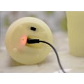 Miniatyrbilde 4 av 5: USB oppladbart flammeløst elektrisk lys elfenben dryppfritt parafin dansende veke søylelys hjemmebar bryllup jul-Xin Set of 10-12.5-15CM