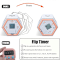 Miniatyrbild 2 av 5: Hexagon Flip Timer med Mute & Alarmfunktion - Kökstimer Enkelt att Använda - Tidshantering Pomodoro-Xin