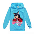 Miniatyrbild 2 av 3: Ny Pojkar Flickor Casual Långärmad Hoodie Aphmau Barn Huvtröja Tröjor Toppar Present-Xin Light Blue 3-4Years