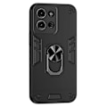 Pikkukuva 1 / 5: Motorola Moto G75 5G -kotelo PC TPU pudotussuojattu puhelinkuori rengastelineellä - Musta-Xin Black