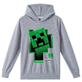 Miniatyrbillede 1 af 2: Hættetrøje til Børn Drenge Piger Creeper Printet Hættetrøjer Langærmet Pullover toppe-xindaren Grey 8-9Years