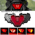 Miniatyrbilde 4 av 5: Kompatibel med Yamaha MT07 2018-2023 Baklys Brems Blinklys Baklampe Motorsykkel MT 07 Baklys Integrert Modifisert Tilbehør Motor-xindaren Red
