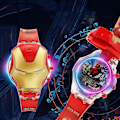 Pikkukuva 1 / 2: Vilkkuva musiikkikello lasten lelut pojat tytöt Marvel Avengers valoisa kello-Xin Iron Man