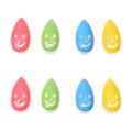 Miniatyrbillede 1 af 5: 8 stk. Smile Face tandbørsteholder med sugekop Bath-Xin