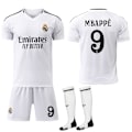 Miniatyrbild 1 av 2: Real Madrid Hemmafotbollströja för Barn och Vuxna 2024-2025 med Strumpor Nr 9 Mbappe-Xin No.9 Mbappé 28