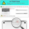 Miniatyrbillede 2 af 5: Kompatibel med MacBook Air 13 tommer etui (Modeller: A1466 & A1369, Ældre version 2010-2017 udgivelse), Beskyttende hårdt plastik etui, Sort-Xin