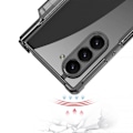 Miniatyrbilde 5 av 5: Z Fold 6 Gjennomsiktig Deksel med Støtte og Pennholder, Ett-stykke Design Z Fold 6 Deksel med Hengselbeskyttelse, Innebygd Skjermbeskytter, Slank PC Galaxy-Xin transparent black