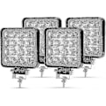 Miniatyrbilde 1 av 5: 4 X 48w LED Arbeidslys, Firkantet Spotlight 12v 24v Langtrekkende LED Frontlykt Ip67 Spot Flood Ryggelys for Bil Lastebil Traktor SUV Båt (4 stk.)-Xin
