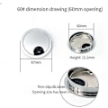 Miniatyrbilde 3 av 5: Skrivebordsledninghulldeksel - Datamaskinorganisatorgjennomføring for skrivebordsledningstyring - Xin Brushed 53mm