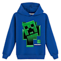 Miniatyrbilde 1 av 2: Hettegenser for barn gutter jenter Creeper trykt hettegenser genser langermet pullovers topper-xindaren Dark Blue 6-7Years