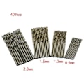 Miniatyrbild 4 av 5: 40st 0.5mm - 2.0mm raka mini borr set mini litet borr helslipat snabbstål spiralborr-Xin