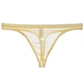 Miniatyrbilde 1 av 3: Thong for menn, mesh, komfortabel, svetteabsorberende, tynn undertøy, sexy T-skjorte-xindaren Beige M