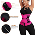 Miniatyrbillede 2 af 5: Taljetræner til kvinder Plus Size To bælter Neopren Træningskorset Talje Cincher Trimmer-Xin XL