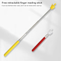 Miniatyrbilde 4 av 5: Uttrekkbar lærerpeker, farget, sklisikkert håndtak, fingerdesign, teleskopstang i rustfritt stål, multifunksjonell lang veiledningspeker for undervisning - xindaren Yellow