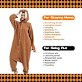 Miniatyrbild 4 av 5: Vuxen Onesie Pyjamas Djur Onesie Halloween Kostym Julpyjamas Onesie-Xin Walrus Small