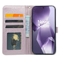 Miniatyrbillede 2 af 5: Kompatibel med OnePlus 13R 5G Wallet Case Magnetisk Lukning Læder Telefon Cover med Rem - Rød-xindaren Rose Gold