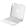 Miniatyrbild 2 av 4: Kompatibel med iPad Pro 12.9 tum 2022/2021/2020/2018 Tablet Bluetooth tangentbord med pekfunktion, bakgrundsbelysning och 360 graders rotation - xindaren Silver