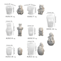 Miniatyrbillede 3 af 5: Silikoneform til fremstilling af astronautdekorationer Unikke kunstværker Håndværk Månefigur Silikoneform til kunstneriske projekter - xindaren space bear 1pcs