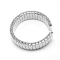 Miniatyrbild 1 av 5: 12 14 16 18 20mm infällbart klockarmband i rostfritt stål infällbart klockarmband metall elastiskt band-Xin Silver 16mm