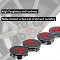 Miniatyrbilde 2 av 5: Aero Hjulkoppsett, hjulmutterdeksler Model 3 Hjulkoppsett med Tesla Logo Nav Senterdeksel Mutterdeksler for Tesla Model 3 Model Y (svart)-Xin Red