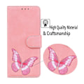 Miniatyrbild 5 av 5: för Honor Magic 5 Lite 5G / X40 5G/X9a 5G Fjärilstryck Fullt Skydd Läder Plånbok Ställ Telefonfodral-Xin Pink