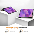 Miniatyrbild 4 av 5: Fodral för Lenovo Idea Tab Pro Tri-Fold Ställ Läder PC Tablet Skydd med Pennhållare - Roséguld-Xin Rose Gold