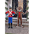 Miniatyrbild 3 av 5: Isad Gingerbread Man Kostym för Vuxna, Julgodis Kostym-Xin M