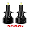 Pikkukuva 1 / 2: 120W 80000lm H7 LED Canbus Auton Ajovalopolttimo 4 Sivua H1 H3 H11 H8 Hb3 9005 Hb4 9006 9012 Hir2 120W Led Autolamppu 360 Csp 6000k 12v - Xindaren H7 100W 60000LM