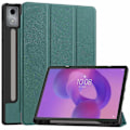 Miniatyrbillede 1 af 5: til Lenovo Idea Tab Pro Etui Tri-Fold Stand Læder PC Tablet Cover med Pen Holder - Sortligende Grøn-Xin Blackish Green