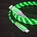 Pikkukuva 1 / 5: 1m Hehkuva 3A Nopea Lataus Type-C Nopea Virtaava Streamer Valo LED Tiedonsiirto USB-Xin Style B