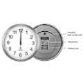 Miniatyrbilde 3 av 3: Automatisk Tidssynkronisering Wifi Veggklokke 12 Tommer-Xin Silver 12 Inch-1pcs